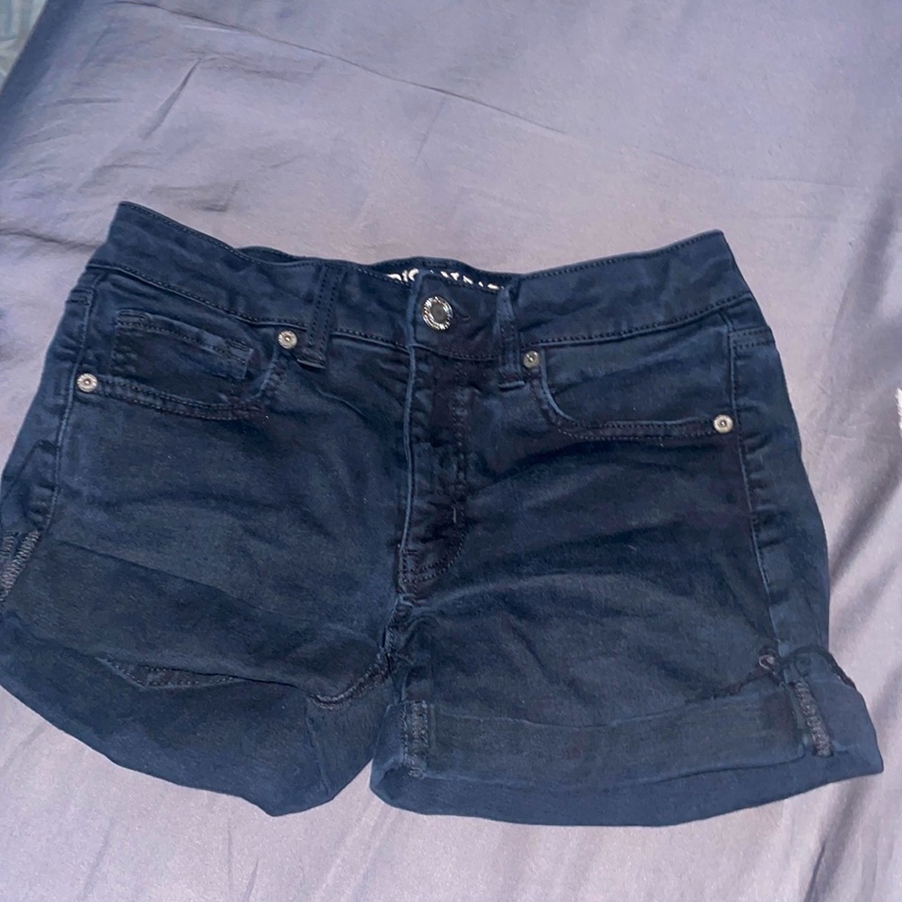 American eagle black shorts